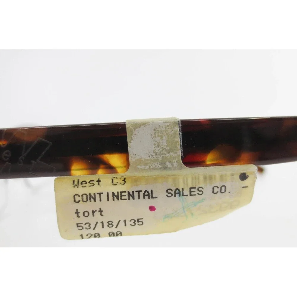 West C3 Continental Sales Co Eyeglasses Tortoise Gunmetal Rectangular 53-18-135